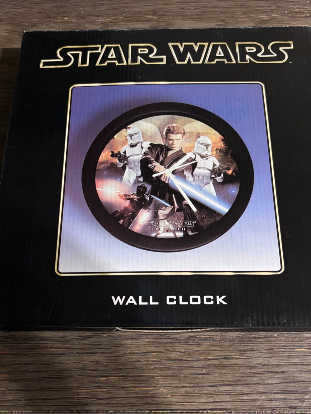 2002 NECA Star Wars Episode II Attack of the Clones Wall Clock Boxed
